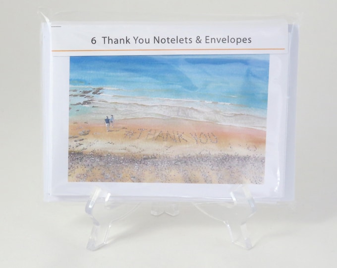 Featured listing image: Thank You Notelets, Pack of 6 - Pebbles on the Beach