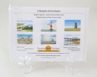 Notelets, Sussex Coast Set, pack of 6