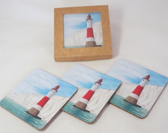 South Coast Coasters, single, pair or box of 4, Lighthouse