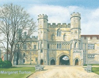 Battle Abbey Print, signed by artist