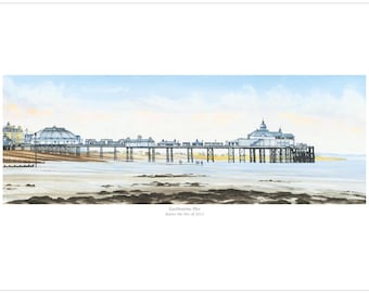 Eastbourne Pier Looking East, signed print