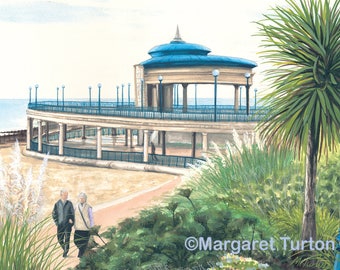 Eastbourne Bandstand Print, signed by artist