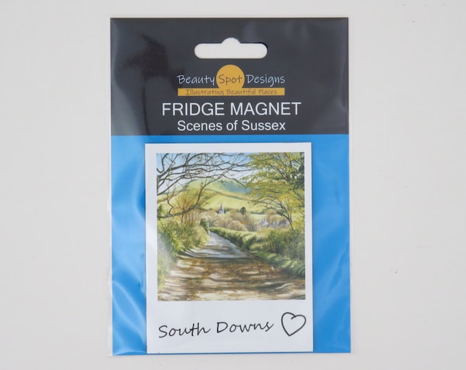 Featured listing image: South Downs Fridge Magnet, Sussex Gift