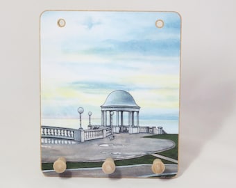 Decorative Peg Hooks, illustrated with Bexhill Seafront