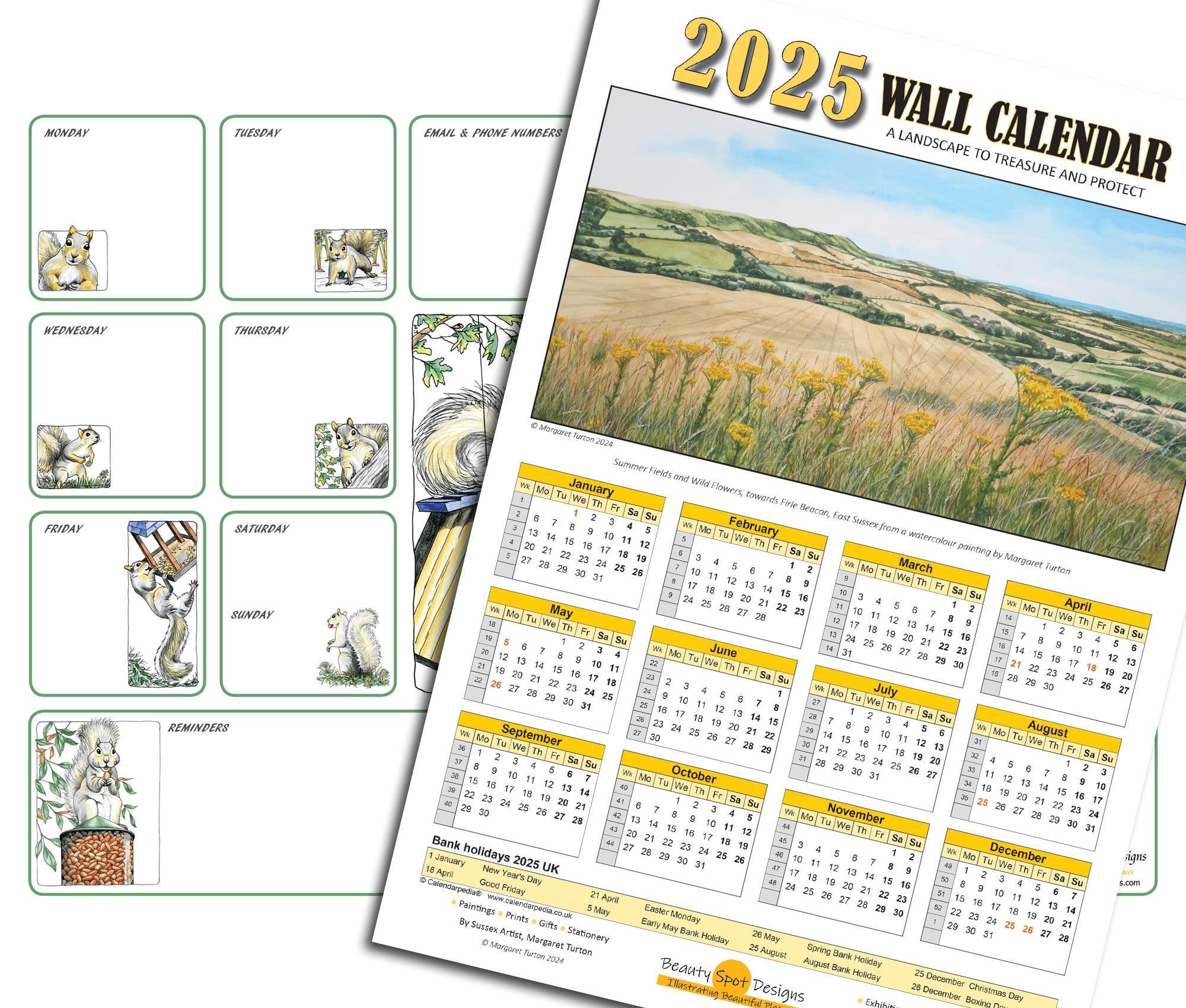 Squirrel Desk Calendar - Etsy squirrel-desk-calendar-etsy