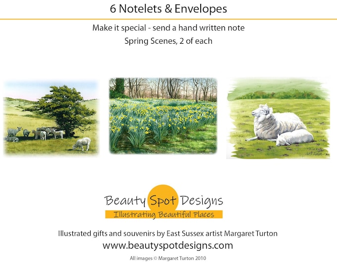 Featured listing image: Spring Time Notelets, Pack of 6