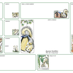 A3 Squirrel Scribbler Desk Planner