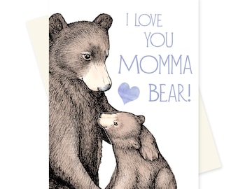 Love You Mama Bear Etsy