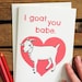 Goat Valentine. Goat Card. Cute Valentine. Funny Pun Love Card. Nerdy ...