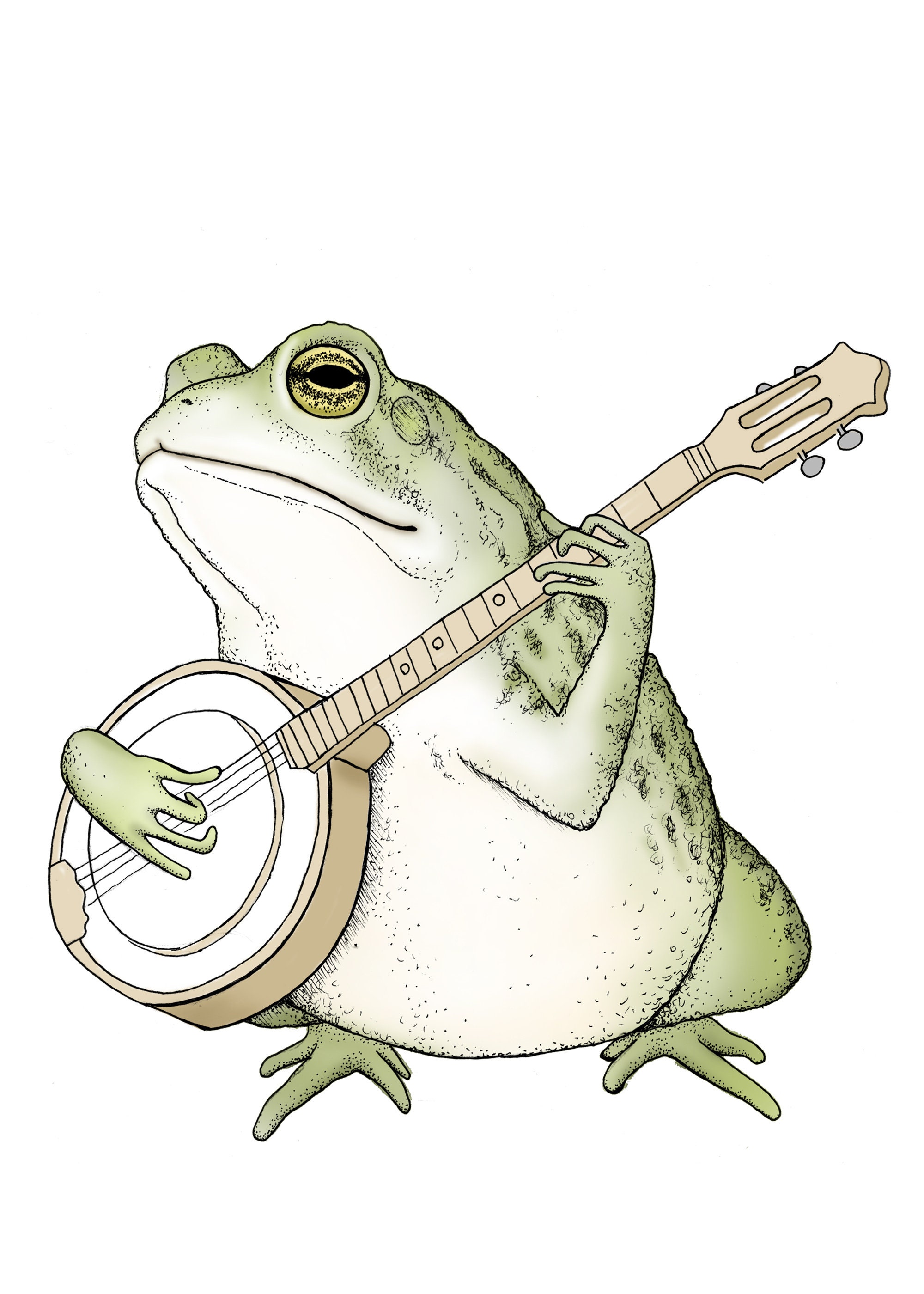 Printable Bluegrass Frog Art Print. Bluegrass Animal Band Artwork ...
