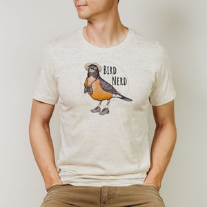 Unisex Bird Nerd Triblend T Shirt. Birding Apparel. Men's / Woman's Tee. Funny T-Shirt. Geeky Birding Shirt. Bird Watcher / Birder Gift. image 3