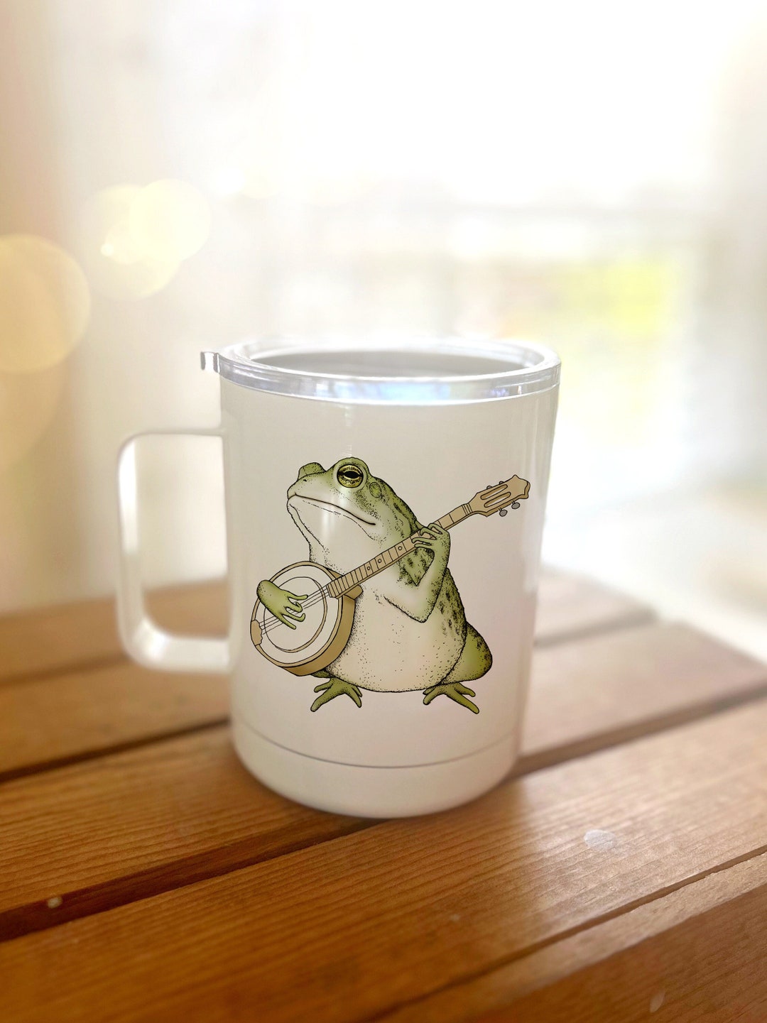 Camping Bluegrass Toad Banjo Mug Frog Stainless Steel or Ceramic ...