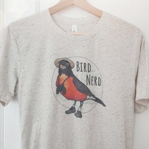 Unisex Bird Nerd Triblend T Shirt. Birding Apparel. Men's / Woman's Tee. Funny T-Shirt. Geeky Birding Shirt. Bird Watcher / Birder Gift. image 6