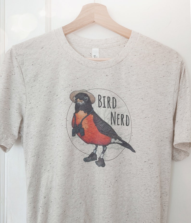 Unisex Bird Nerd Triblend T Shirt. Birding Apparel. Men's / Woman's Tee. Funny T-Shirt. Geeky Birding Shirt. Bird Watcher / Birder Gift. image 6