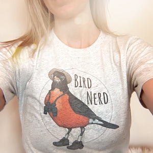 Unisex Bird Nerd Triblend T Shirt. Birding Apparel. Men's / Woman's Tee. Funny T-Shirt. Geeky Birding Shirt. Bird Watcher / Birder Gift. image 4
