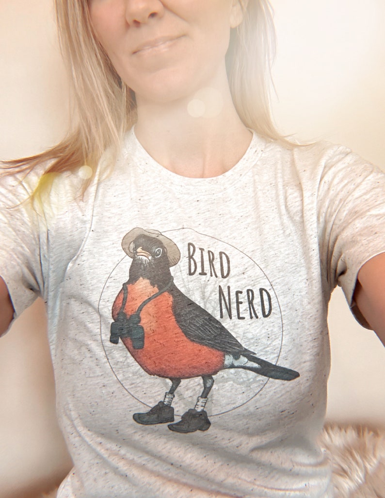 Unisex Bird Nerd Triblend T Shirt. Birding Apparel. Men's / Woman's Tee. Funny T-Shirt. Geeky Birding Shirt. Bird Watcher / Birder Gift. image 4