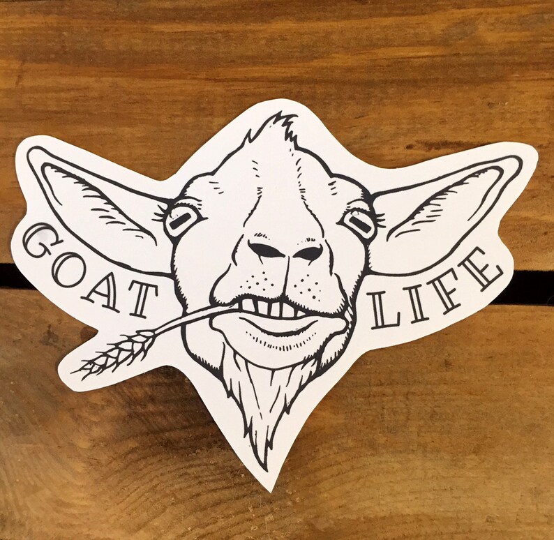 3 Goat Stickers. Goat Life. Die Cut Stickers. Hipster Etsy