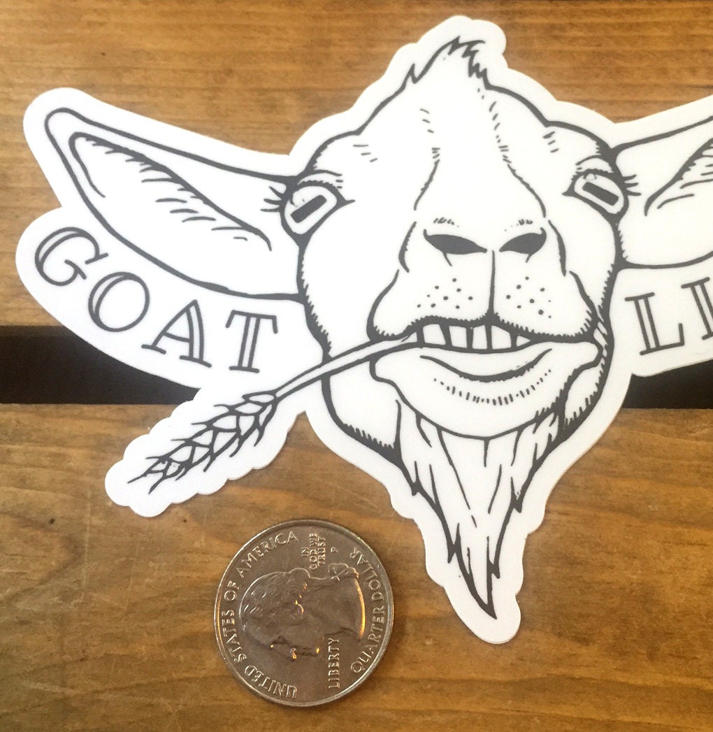 Goat Life Vinyl Sticker Goat Bumper Sticker Waterproof Etsy