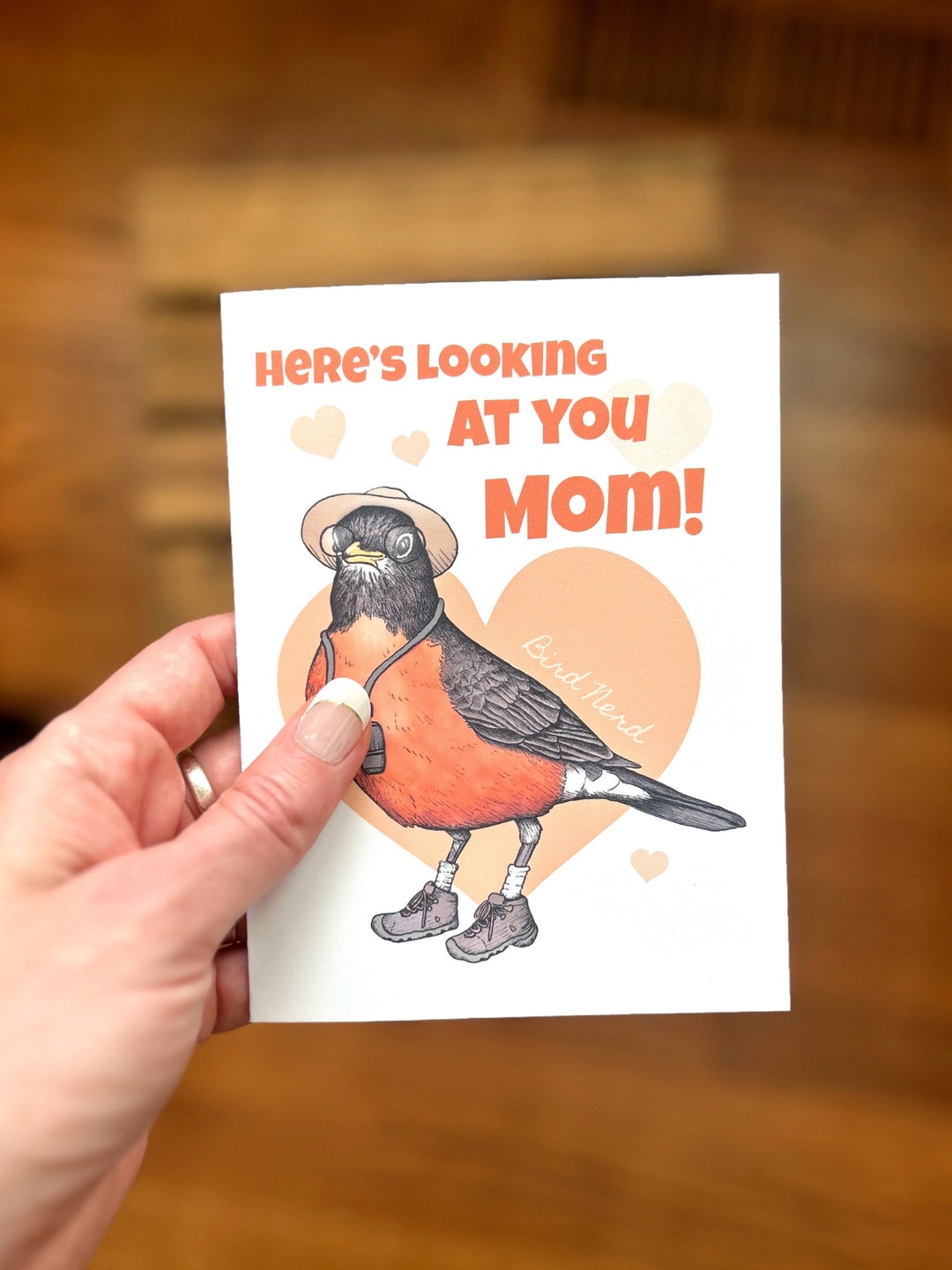 Birding Rack Card Mother's Day Bird Nerd Card. Cute Mothers Day Card. Birding Lover ...