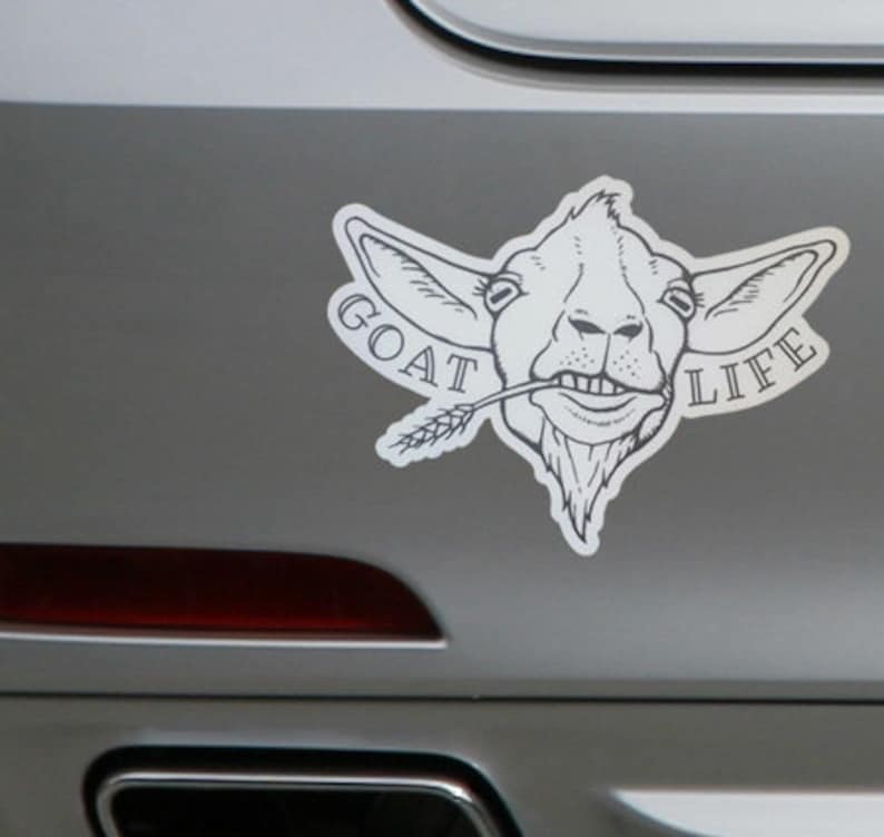Funny Goat Life Vinyl Bumper Sticker. Waterproof Water Bottle Laptop ...