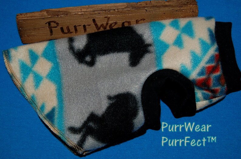 and all cats Sphynx Cat Clothing Ready to ship XS Kitten Size * Fleece SlipOnSlipOff Sweater for Sphynx