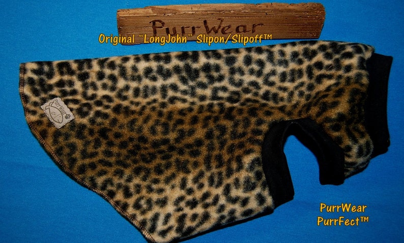 Devon Rex 15 Same Day Shipping Sphynx clothing LongJohn SlipOnSlipOff\u2122 Fleece Sweater for Sphynx Peterbalds and all cats.