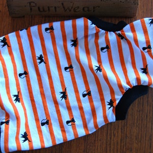 PurrWear  Spooktacular Halloween Jersey Shirt for Sphynx, and all cats. Cat clothing