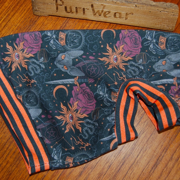 PurrWear Spooktacular Halloween Jersey Shirt * Original Slip/On SlipOff™ for Sphynx, Cornish Rex, Peterbalds and all cats.