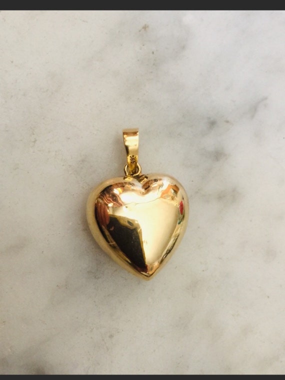 14k Puff Heart