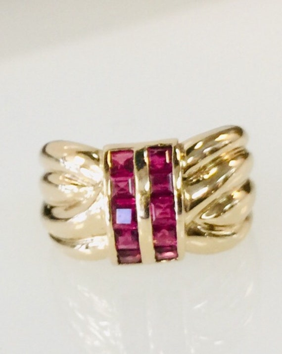 14k Art Deco Ruby Ring