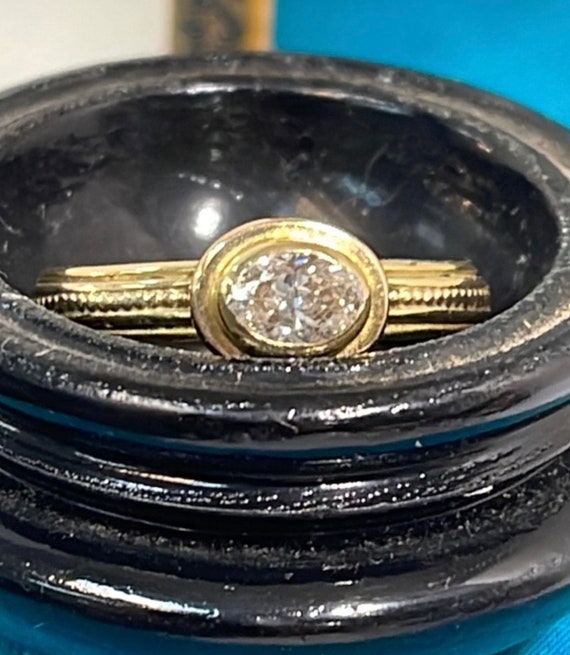 Artisan 18k - .50ct Oval Diamond Ring