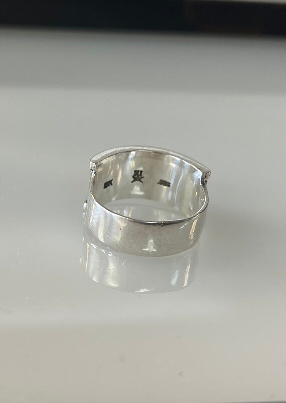 Artisan .925 & 18k Garnet wide band ring - image 5