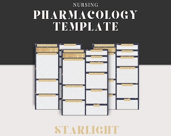 Pharmacology Template, Disease Template, Nursing Template, Flash cards, Digital Printable Worksheets, Goodnotes, Notability
