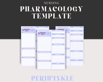 Pharmacology Template, Disease Template, Nursing Template, Flash cards, Digital Printable Worksheets, Goodnotes, Notability