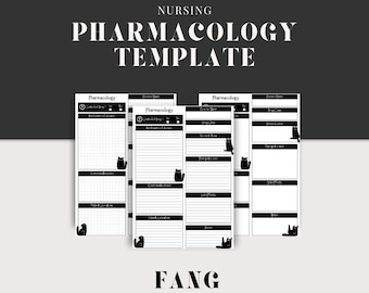 Pharmacology Template, Disease Template, Nursing Template, Flash cards, Digital Printable Worksheets, Goodnotes, Notability