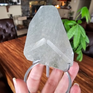 Blue Tara Quartz / Blue Amphibole Quartz Freeform with Display Stand
