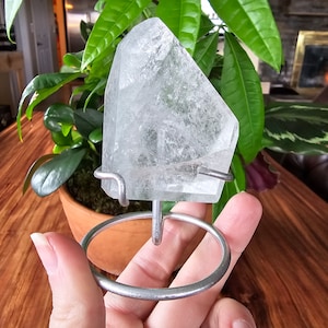 Blue Tara Quartz / Blue Amphibole Quartz Freeform with Display Stand