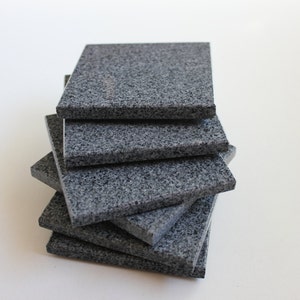 Stone Coasters Set Of Six From Natural Stone Granite &quot;Padang Dark&quot;