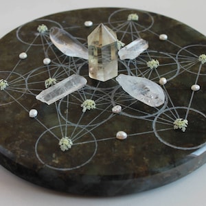 Labradorite Crystal Grid Metatron's Cube image 2