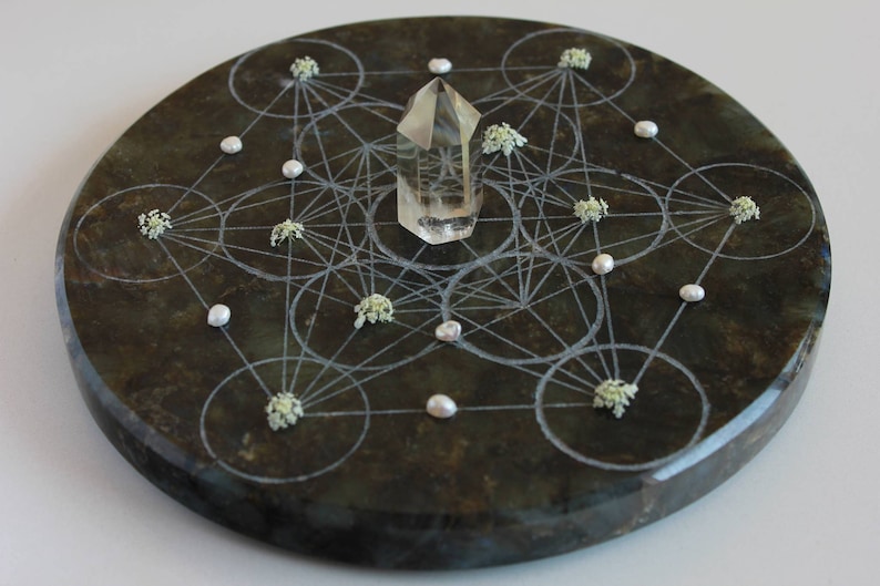 Labradorite Crystal Grid Metatron's Cube image 4