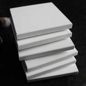 Stone Coasters Set Of Six From Technical White Alabastro Stone