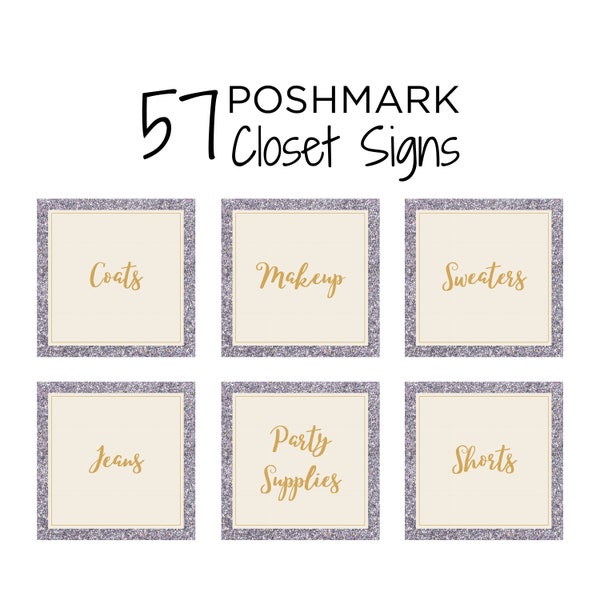 57 Poshmark Closet Signs