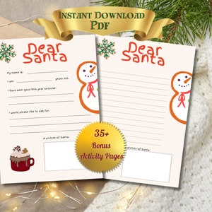 Nikolaus Wunschliste Buchstaben - Fill-in-the-Blanks Weihnachtsbrief PDF Download für Kinder