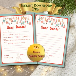 Nikolaus Wunschliste Buchstaben - Fill-in-the-Blanks Weihnachtsbrief PDF Download für Kinder