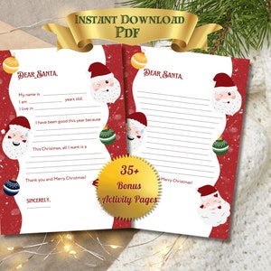 Weihnachtswunschliste Buchstaben - Fill-in-the-Blanks Weihnachtsbuchstabe PDF Download für Kinder
