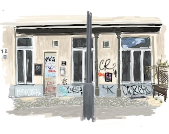 Berlin Bars High Quality Prints Ipad Drawings