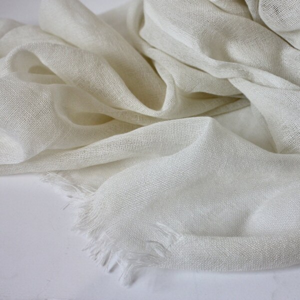Natural Undyed Pure Wool Scarf - BULK BUY AVAILABLE