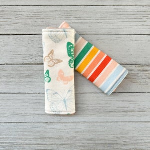 Organic car seat strap covers-car seat cover-Car Seat Accessories-Butterfly Baby-Butterflies-seat Belt Cover-Reversible strap covers