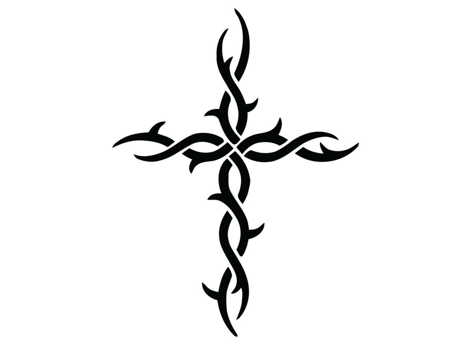 Tribal Cross Tattoo - Etsy Israel