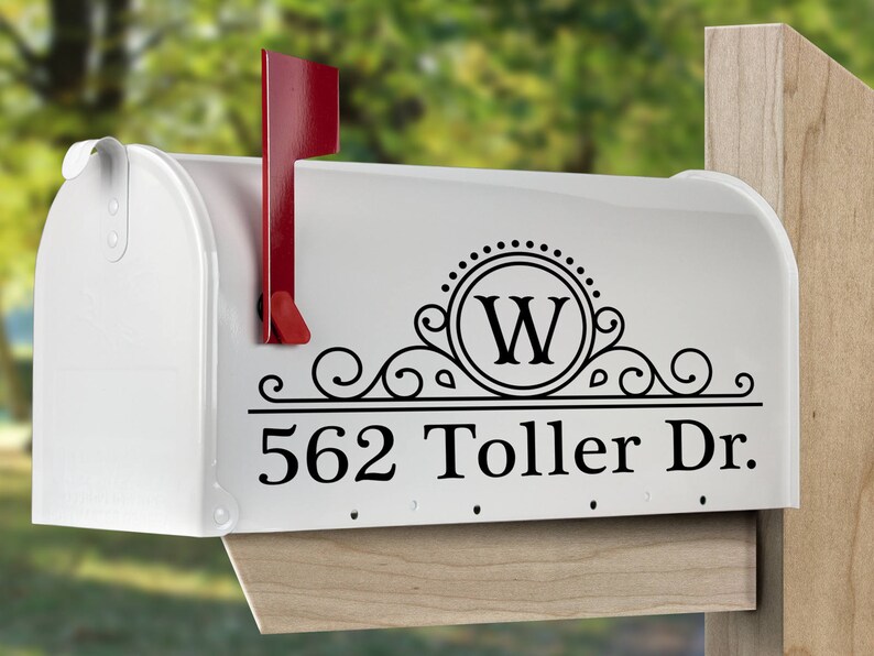 Custom Mailbox Decal. Personalized Mailbox Sticker Set of Two Etsy